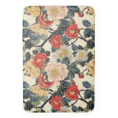 Japanisch Ukiyo-E Art Floral Pattern Badematte (Vorderseite Vertikal)