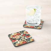Japanisch Ukiyo-E Art Floral Pattern Getränkeuntersetzer (Rechte Seite)
