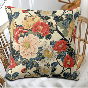 Japanisch Ukiyo-E Art Floral Pattern Kissen