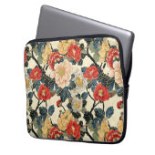 Japanisch Ukiyo-E Art Floral Pattern Laptopschutzhülle (Vorderseite Links)