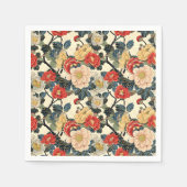 Japanisch Ukiyo-E Art Floral Pattern Serviette (Vorderseite)