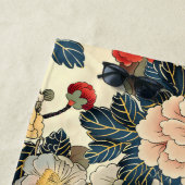 Japanisch Ukiyo-E Art Floral Pattern Strandtuch (Beispiel)