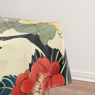 Japanisch Ukiyo-E Art Floral Pattern Tischdecke