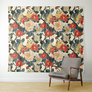 Japanisch Ukiyo-E Art Floral Pattern Wandteppich