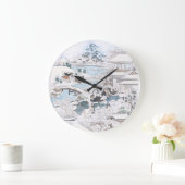 Japanisch Ukiyo-e der 47 Ronin kämpfend Samurai Große Wanduhr (Zuhause)