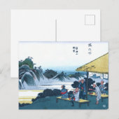 Japanisch Ukiyo-e des Fudesute-Berges Postkarte (Vorne/Hinten)