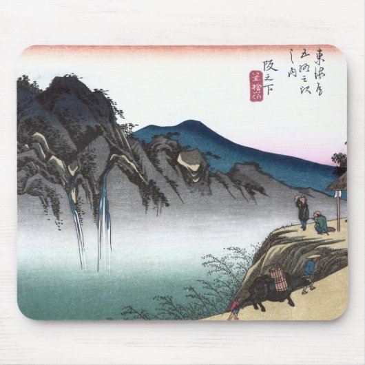 Japanisch Ukiyo-e Sakanoshita von Hiroshige Mousepad (Vorne)