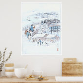 Japanisch Ukiyo-e von 47 Ronin auf der Ryogoku-Brü Poster (Küche)