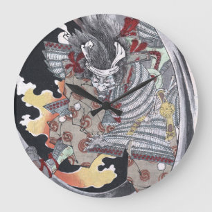 Japanisch Ukiyo-e Yokai Ghost von Yoshitoshi Große Wanduhr