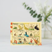 Japanisch und Englisch gekennzeichnete Tiere Postkarte (Stehend Vorderseite)