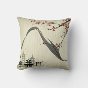 Japanisch,Vintag,Kirschblüte,Wasserfarbe,Kunst, Kissen