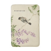 Japanisch Vintag Lilac Sparrow Bath Mat Badematte (Vorderseite Vertikal)