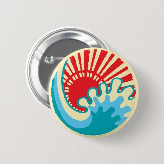 Japanisch Vintager Stil Button (Vorne & Hinten)