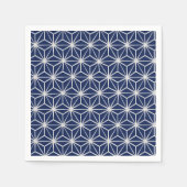 Japanisch wagara asanoha geometrisch weiß serviette (Vorderseite)