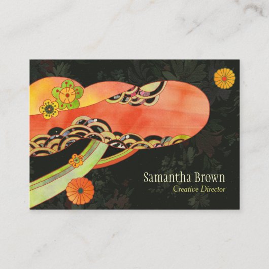 Japanisch Washi Muster einzigartig Visitenkarte (Vorderseite)