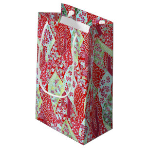 Japanisch Washi Red Floral Origami Yuzen Geschenkt Kleine Geschenktüte