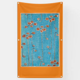 JAPANISCH WOODBLOCK DRUCKEN VON WASSER LILILILIT A BANNER