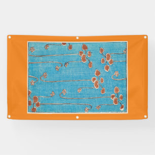 JAPANISCH WOODBLOCK DRUCKEN VON WASSER LILILILIT A BANNER