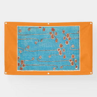 JAPANISCH WOODBLOCK DRUCKEN VON WASSER LILILILIT A BANNER