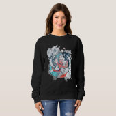 Japanisch Yin Yang Koi Fish Sweatshirt (Vorne ganz)