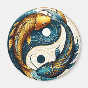 Japanisch Yin Yang Symbol Koi Fish Magnet