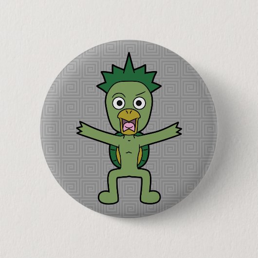 Japanisch Yokai Gawappa Button (Vorderseite)