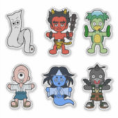 Japanisch Yokai Vinyl Sticker Set 1 (Vorderseite)