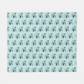 Japanisch Zeichn eines Krans, Blauer Fleece Blanke (Vorderseite (Horizontal))