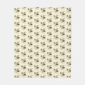 Japanisch Zeichn eines Krans, braune Fleece Blanke (Vorderseite)