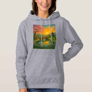 Japanisch Zen Garden Sunset Hoodie