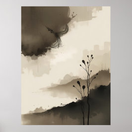 Japanisch Zen Minimalistisch Poster Calm Modern