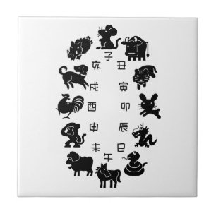 Japanisch Zodiac Fliese