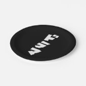 Japanische ド ラ Katakana Sprache マ Pappteller (Schrägansicht)