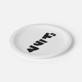 Japanische ド ラ Katakana Sprache マ Pappteller (Schrägansicht)