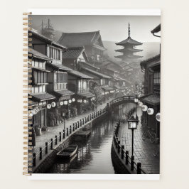 Japanische 90er Jahre Stil Schwarz-Weiß-Edelstahl Planer