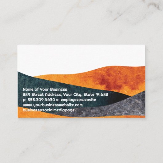 Japanische Abstrakte Handkunst Visitenkarte (Rückseite)