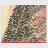 JAPANISCHE ABSTRAKTE KUNSTBRANCHEN IM SUNSET GIFT  GESCHENKPAPIER (Flach)