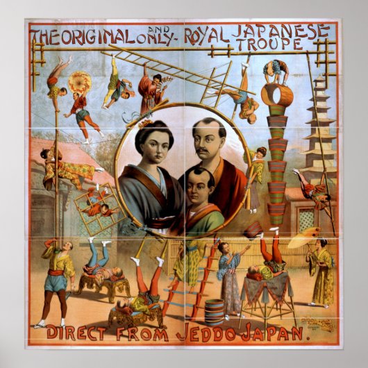 Japanische Acrobat Aerialists VAUDEVILLE Poster (Vorne)