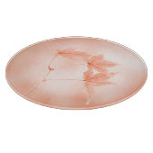 Japanische Ahorn-Blätter in Orange Schneidebrett (Ecke)