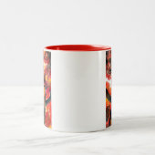 Japanische Ahornbaum in Wasserfarbe Zweifarbige Tasse (Mittel)