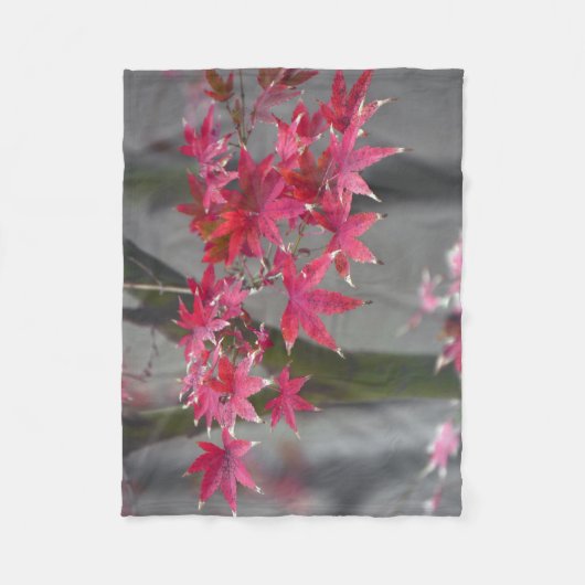 Japanische AhornBlätter Fleecedecke (Vorderseite)