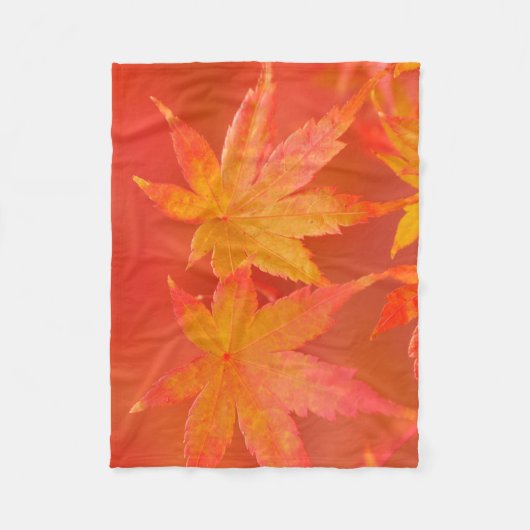 Japanische AhornBlätter Fleecedecke (Vorderseite)