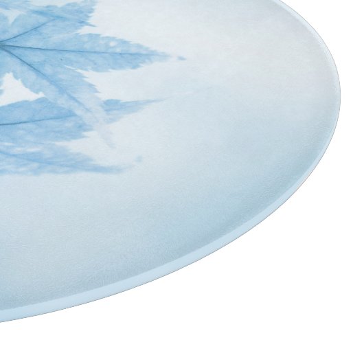 Japanische AhornBlätter in Blau Schneidebrett (Ecke)