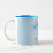 Japanische AhornBlätter in Blau Zweifarbige Tasse (Links)