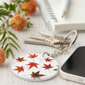 Japanische AhornBlätter Schlüsselanhänger (Vorderseite rechts)