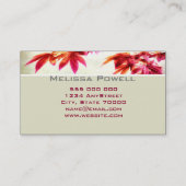 Japanische Ahornkunst Visitenkarte (Rückseite)