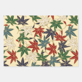 Japanische Ahornleaf-Design Geschenkpapier Set (Vorderseite 2)