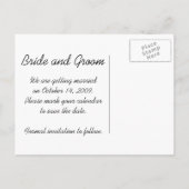 Japanische Ahornleaf-Hochzeit im Herbst Save the D Ankündigungspostkarte (Rückseite)