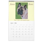 Japanische akita Hundportraits Realistische Kunst Kalender (Mär 2026)