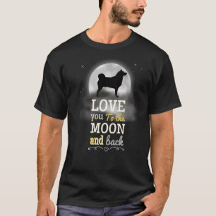 Japanische Akita Inu-Liebe zum Mond T-Shirt